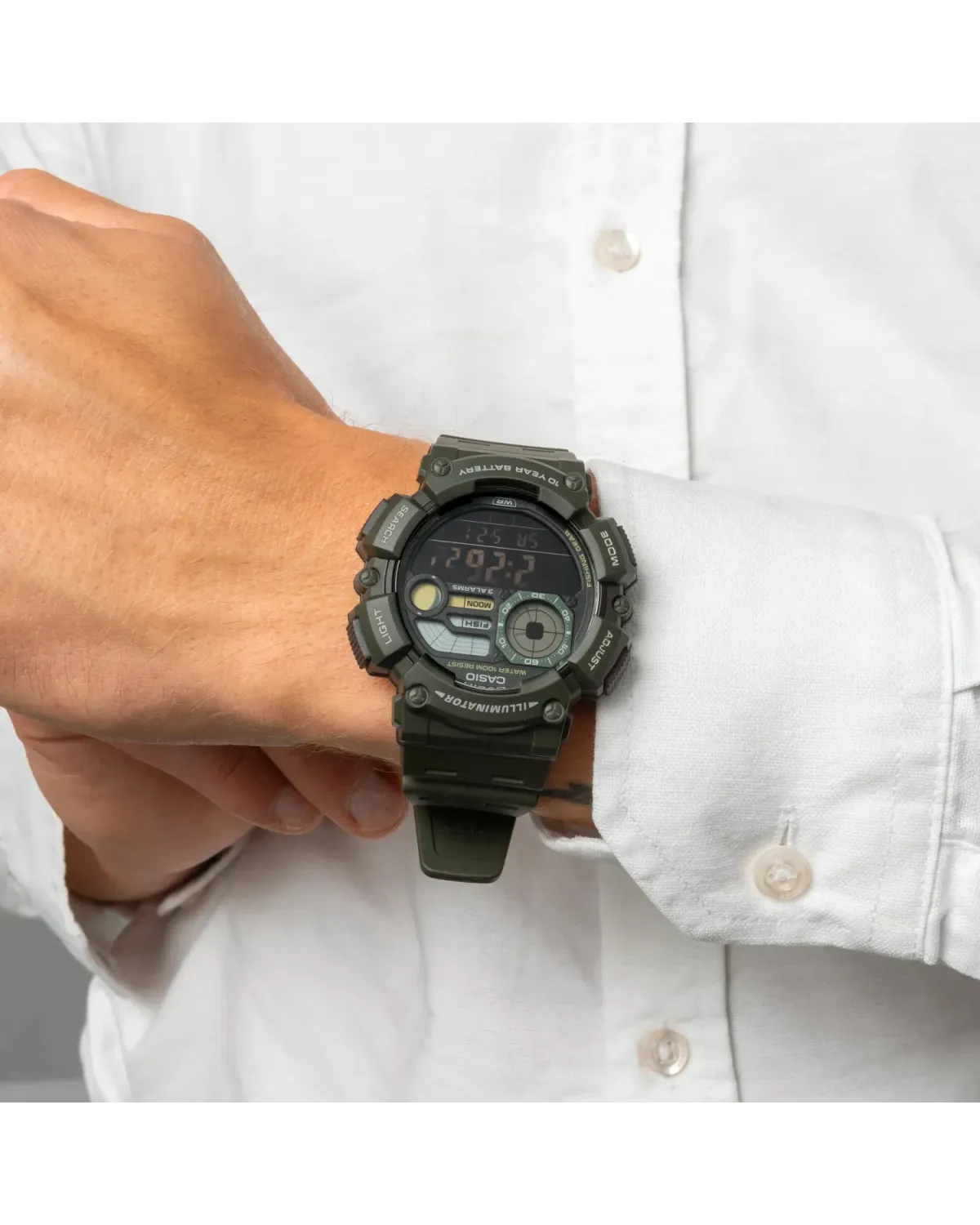 ZEGAREK MĘSKI CASIO Digital Moonphase WS-1500H-3B + BOX