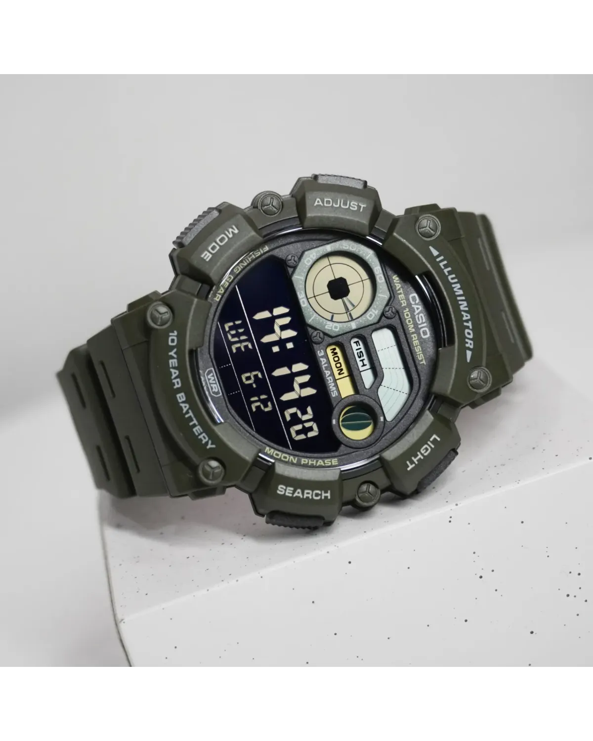 ZEGAREK MĘSKI CASIO Digital Moonphase WS-1500H-3B + BOX