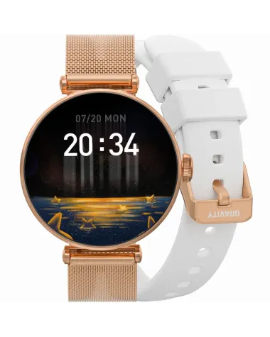 SMARTWATCH DAMSKI GRAVITY GT26-2 - DODATKOWY PASEK (sg042b)