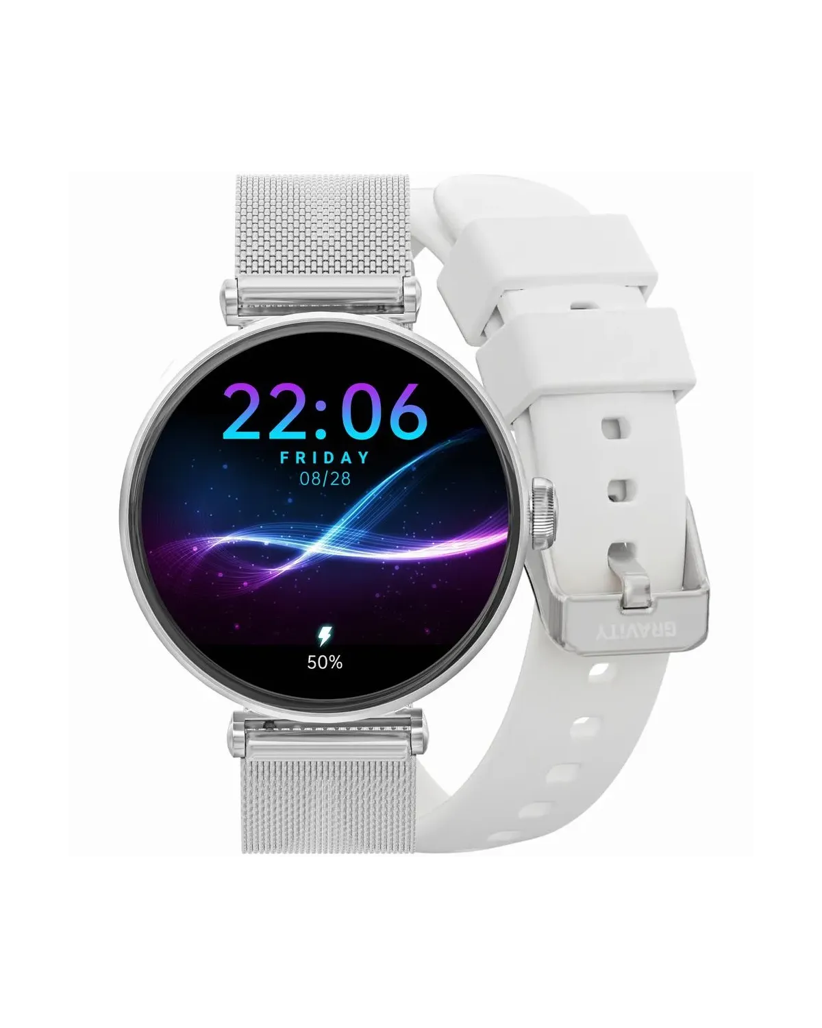 SMARTWATCH DAMSKI GRAVITY GT26-8 - DODATKOWY PASEK (sg042h)