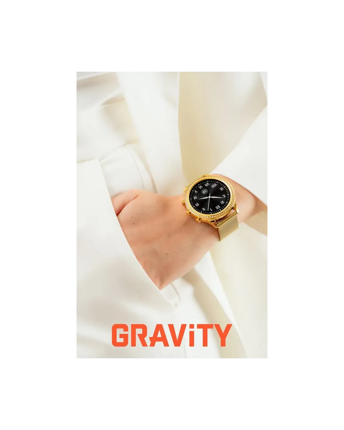 SMARTWATCH DAMSKI GRAVITY GT5-1 - DODATKOWY PASEK (sg043a)