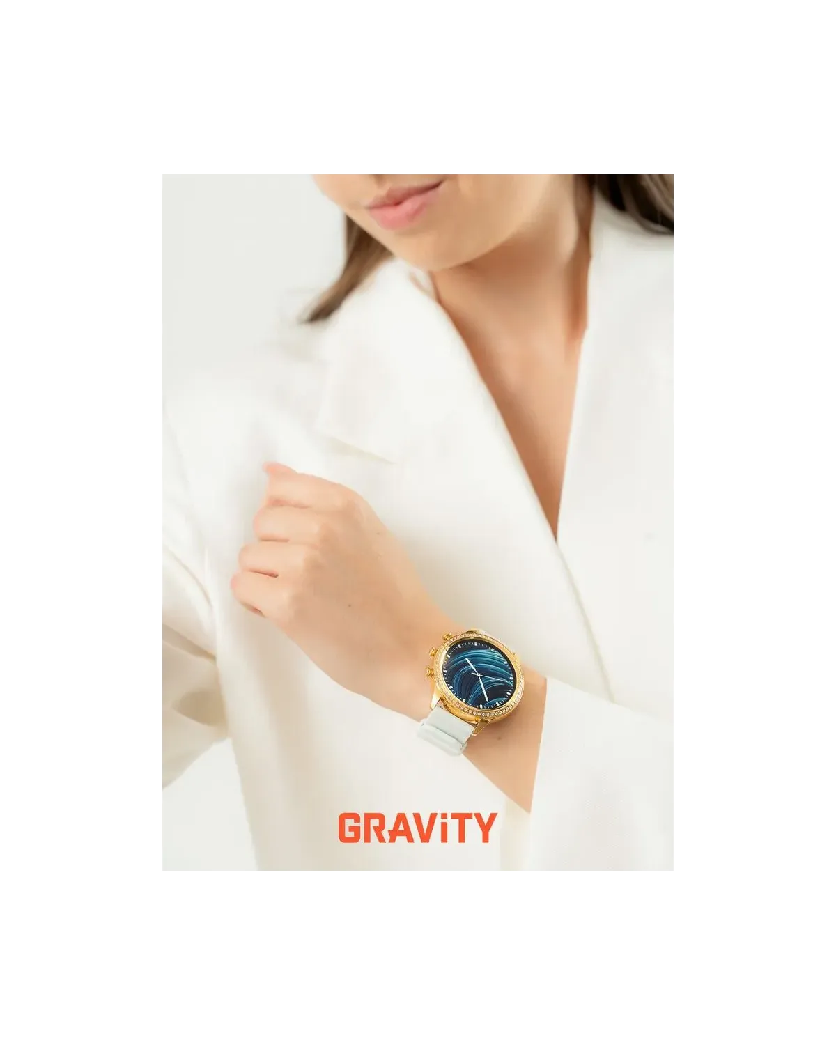 SMARTWATCH DAMSKI GRAVITY GT5-2 - DODATKOWY PASEK (sg043b)