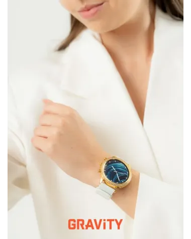 SMARTWATCH DAMSKI GRAVITY GT5-2 - DODATKOWY PASEK (sg043b)