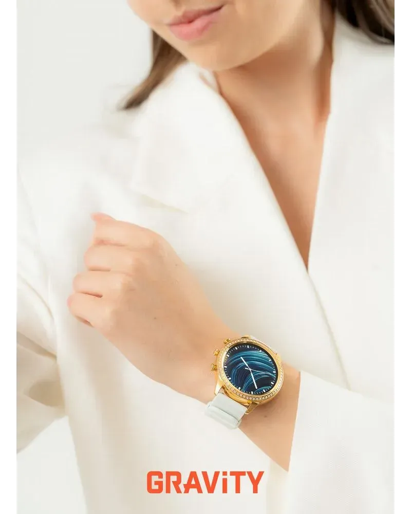 SMARTWATCH DAMSKI GRAVITY GT5-2 - DODATKOWY PASEK (sg043b)