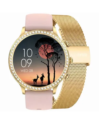 SMARTWATCH DAMSKI GRAVITY GT5-3 - DODATKOWY PASEK (sg043c)