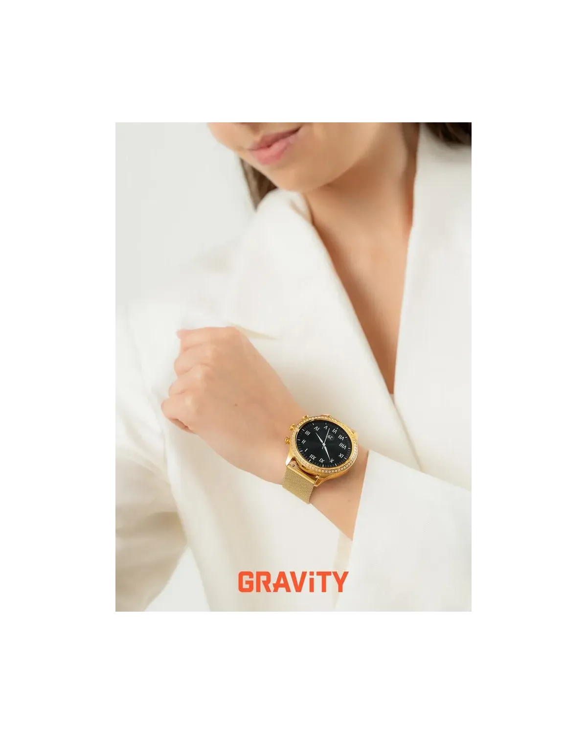 SMARTWATCH DAMSKI GRAVITY GT5-3 - DODATKOWY PASEK (sg043c)