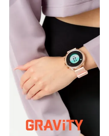 SMARTWATCH DAMSKI GRAVITY GT5-5 - DODATKOWY PASEK (sg043e)