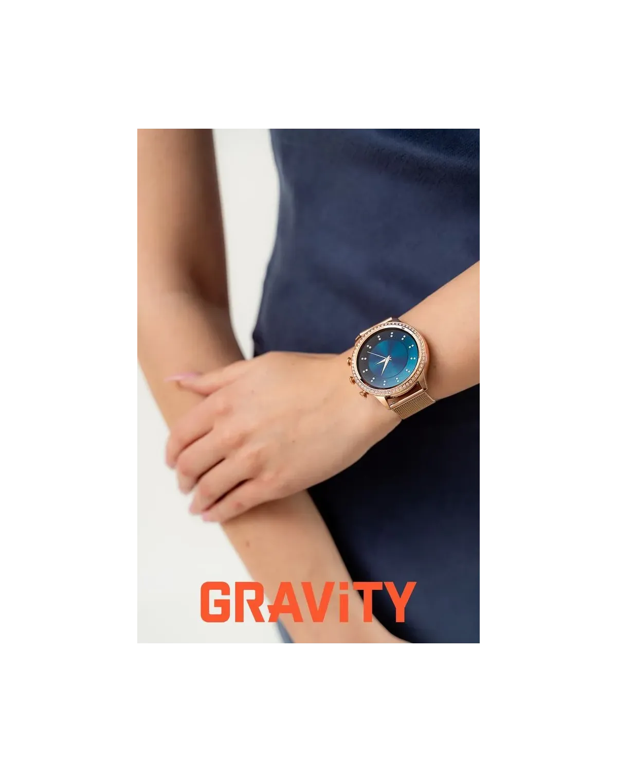 SMARTWATCH DAMSKI GRAVITY GT5-6 - DODATKOWY PASEK (sg043f)