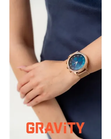 SMARTWATCH DAMSKI GRAVITY GT5-6 - DODATKOWY PASEK (sg043f)