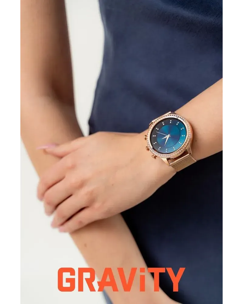 SMARTWATCH DAMSKI GRAVITY GT5-7 - DODATKOWY PASEK (sg043g)
