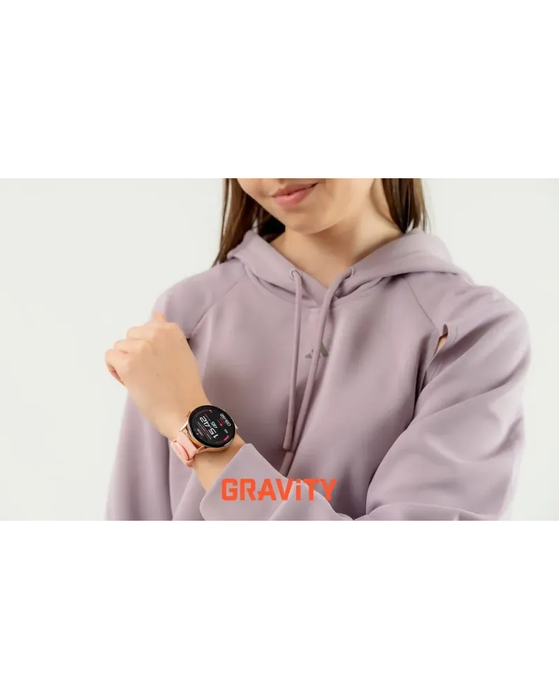 SMARTWATCH DAMSKI GRAVITY GT11-5 - AMOLED, DODATKOWY PASEK (sg044e)