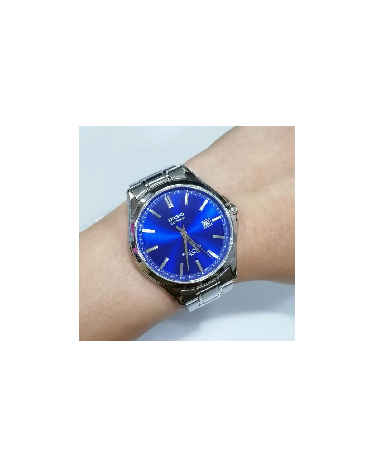Zegarek Męski Casio MTS-115D-2A1 + BOX (zd292a) SZAFIR