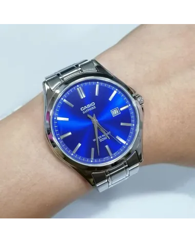 Zegarek Męski Casio MTS-115D-2A1 + BOX (zd292a) SZAFIR