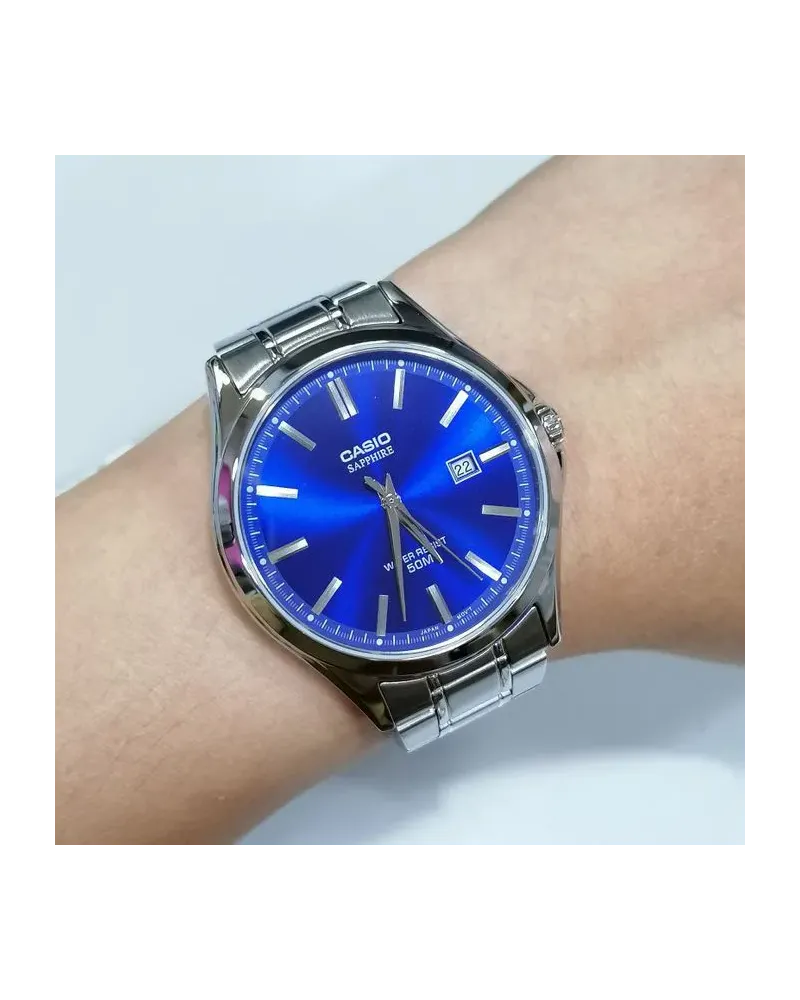 Zegarek Męski Casio MTS-115D-2A1 + BOX (zd292a) SZAFIR