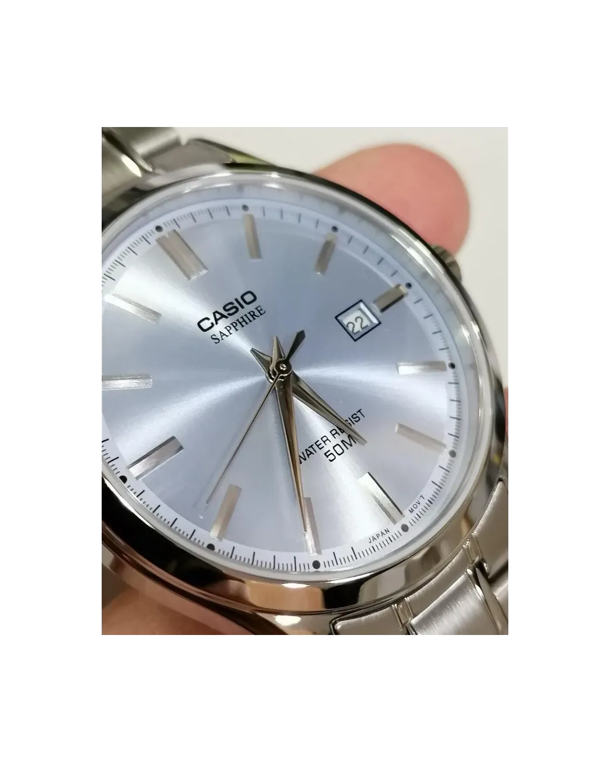Zegarek Męski Casio MTS-115D-2A2V + BOX (zd292b) SZAFIR Zegarek Męski Casio MTS-115D-2A2V + BOX (zd292b) SZAFIR