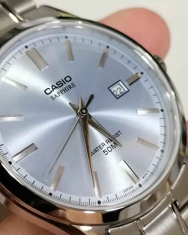 Zegarek Męski Casio MTS-115D-2A2V + BOX (zd292b) SZAFIR Zegarek Męski Casio MTS-115D-2A2V + BOX (zd292b) SZAFIR