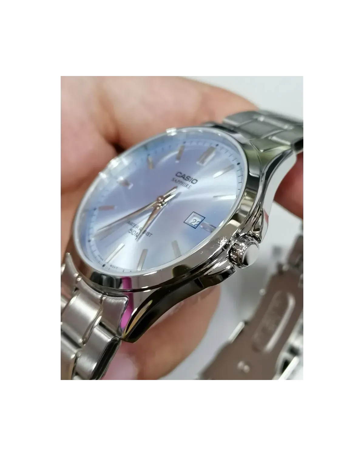 Zegarek Męski Casio MTS-115D-2A2V + BOX (zd292b) SZAFIR Zegarek Męski Casio MTS-115D-2A2V + BOX (zd292b) SZAFIR