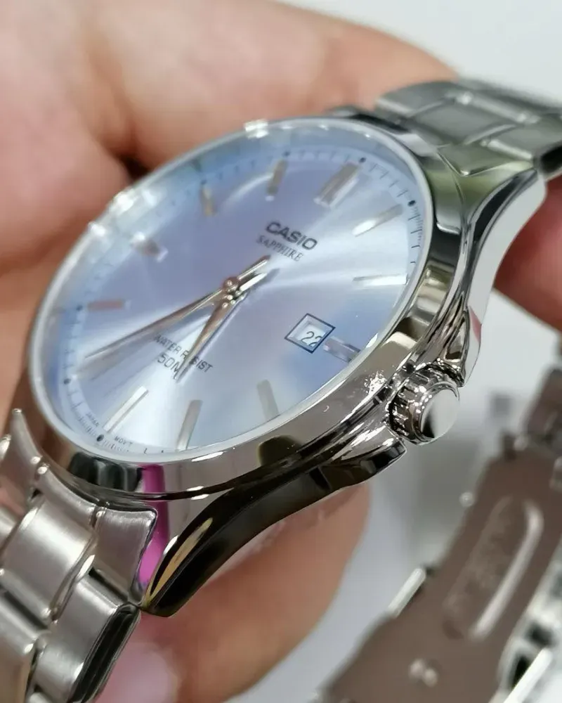 Zegarek Męski Casio MTS-115D-2A2V + BOX (zd292b) SZAFIR Zegarek Męski Casio MTS-115D-2A2V + BOX (zd292b) SZAFIR