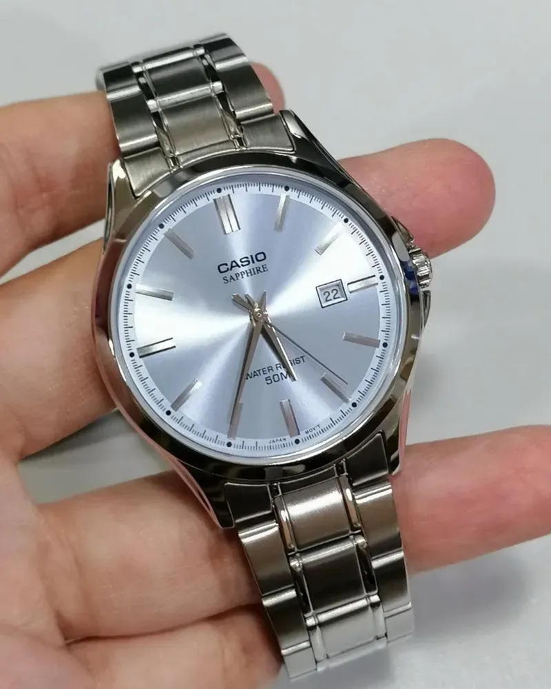 Zegarek Męski Casio MTS-115D-2A2V + BOX (zd292b) SZAFIR Zegarek Męski Casio MTS-115D-2A2V + BOX (zd292b) SZAFIR