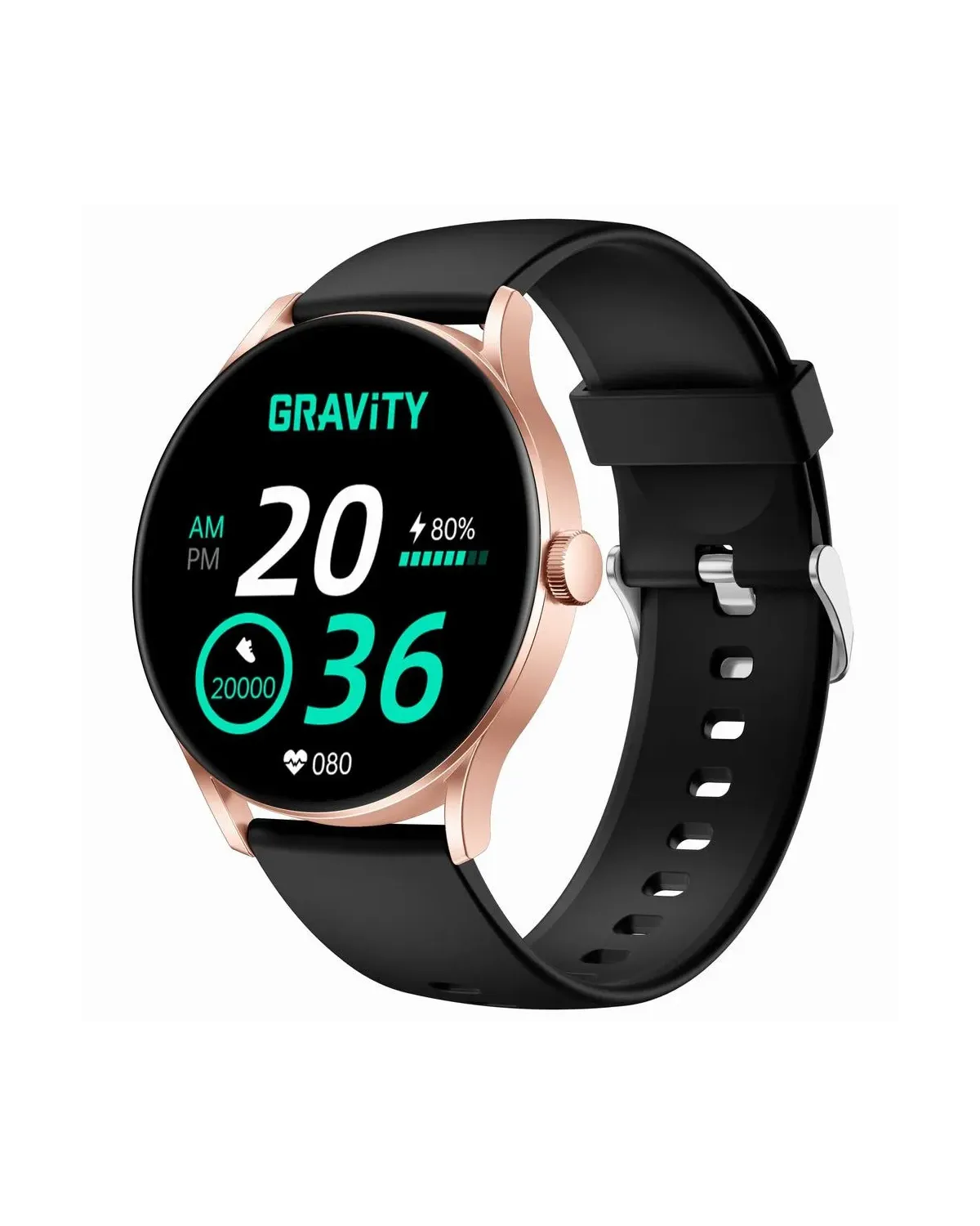 SMARTWATCH UNISEX GRAVITY GT2-2 PRO - AMOLED, WŁASNE TARCZE (sg040b)