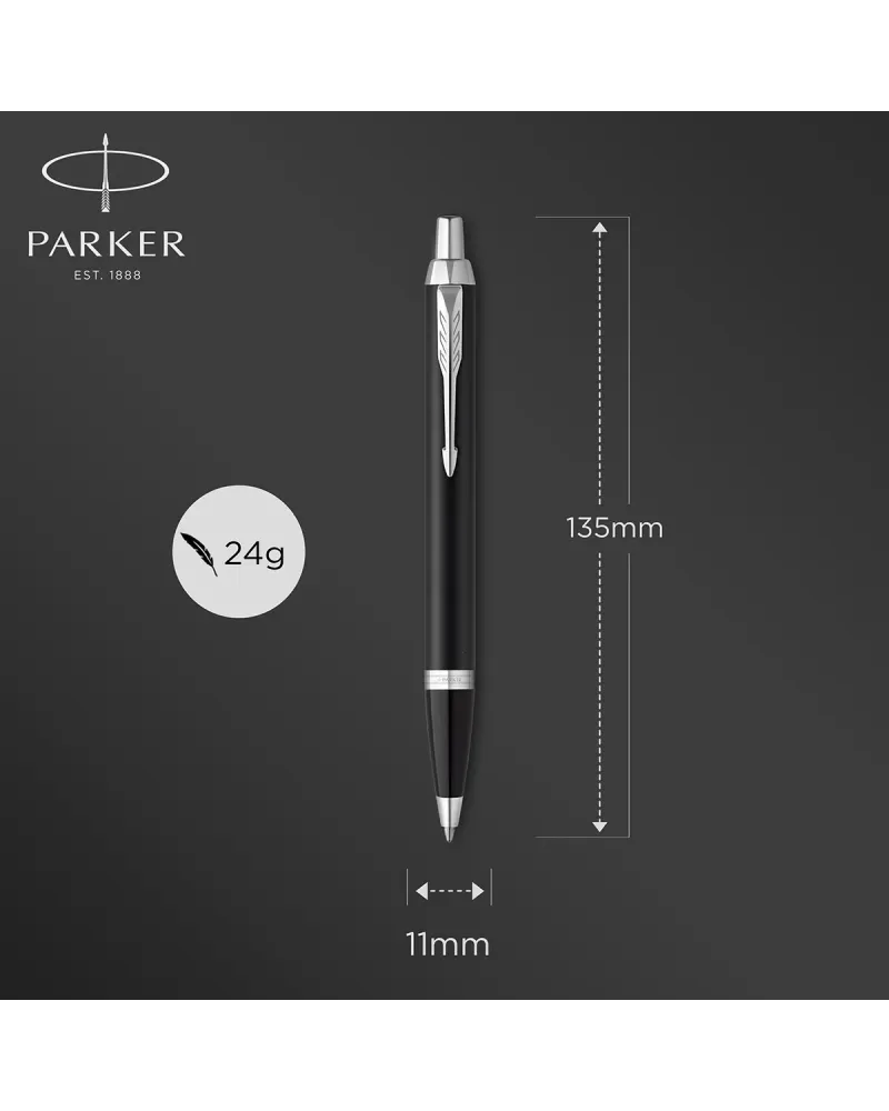 Długopis i Pióro Parker IM Czarny Matowy CT w Pudełku z Grawerem (2143632/3) Długopis i Pióro Parker IM Czarny Matowy CT w Pudełku z Grawerem (2143632/3)
