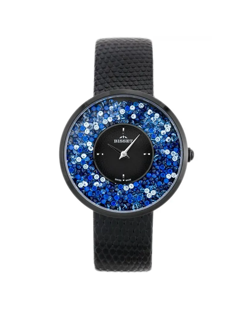 ZEGAREK DAMSKI BISSET BSAE04 - black/blue (zb541e) ZEGAREK DAMSKI BISSET BSAE04 - black/blue (zb541e)