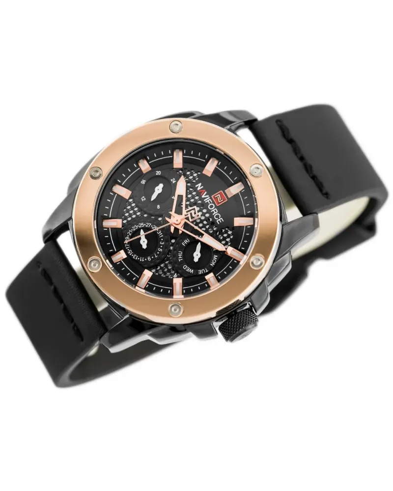ZEGAREK MĘSKI NAVIFORCE - NF9116 (zn057b) - black/rosegold