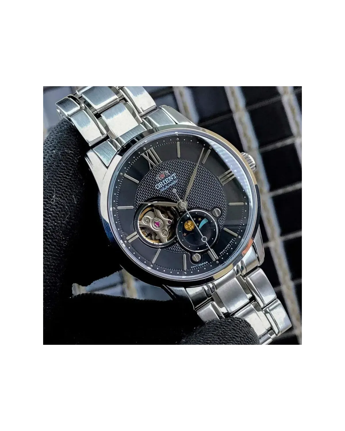 Zegarek Męski Orient Classic Sun & Moon RA-AS0008B10B + BOX Zegarek Męski Orient Classic Sun & Moon RA-AS0008B10B + BOX