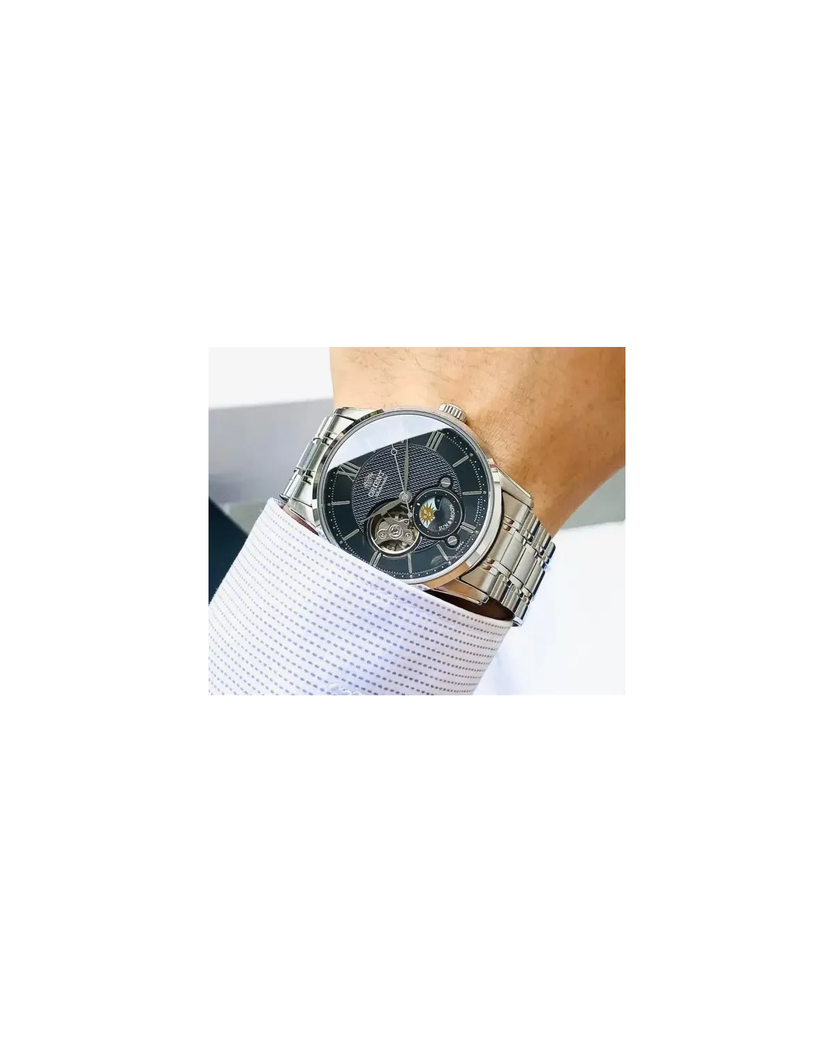 Zegarek Męski Orient Classic Sun & Moon RA-AS0008B10B + BOX Zegarek Męski Orient Classic Sun & Moon RA-AS0008B10B + BOX