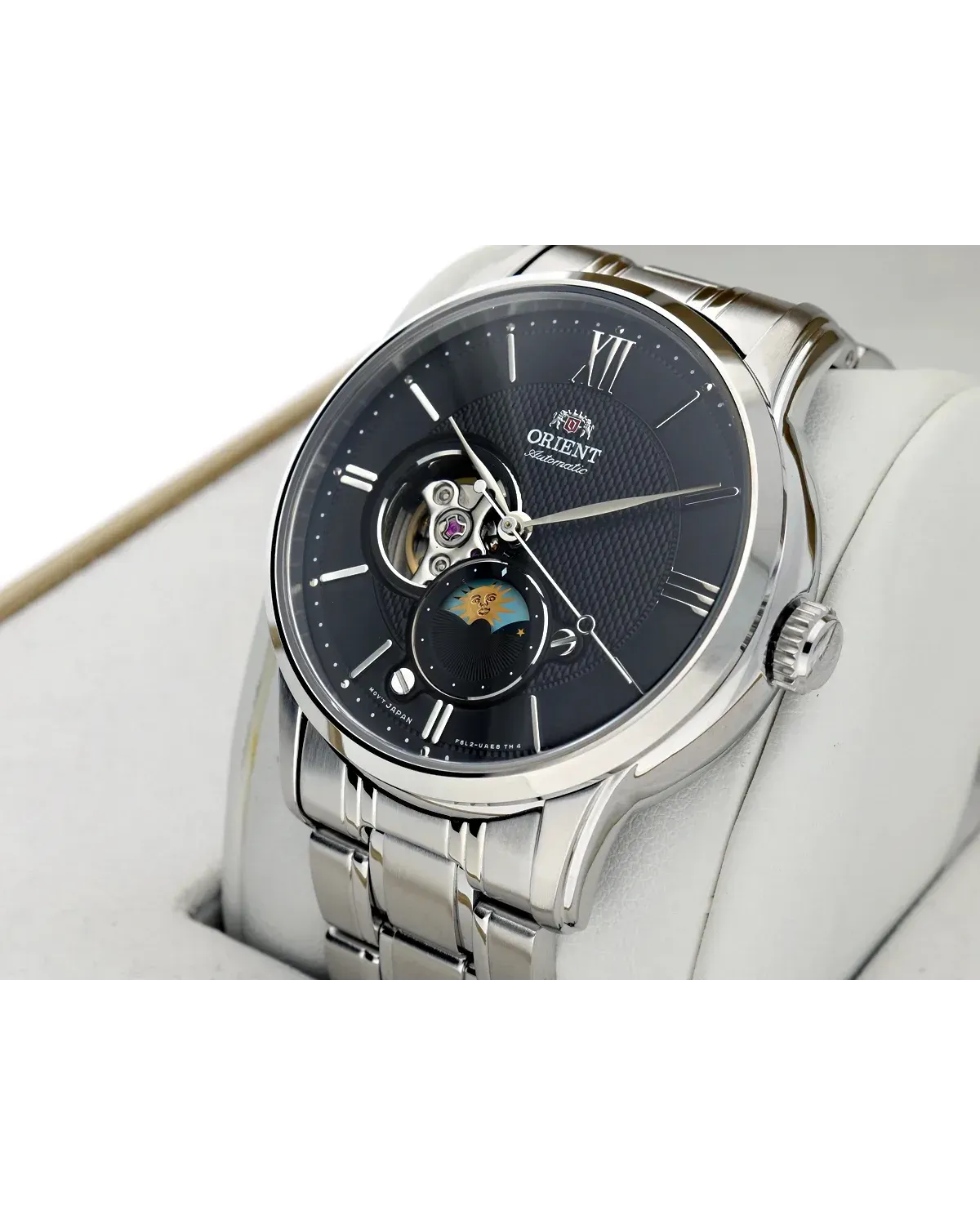 Zegarek Męski Orient Classic Sun & Moon RA-AS0008B10B + BOX Zegarek Męski Orient Classic Sun & Moon RA-AS0008B10B + BOX