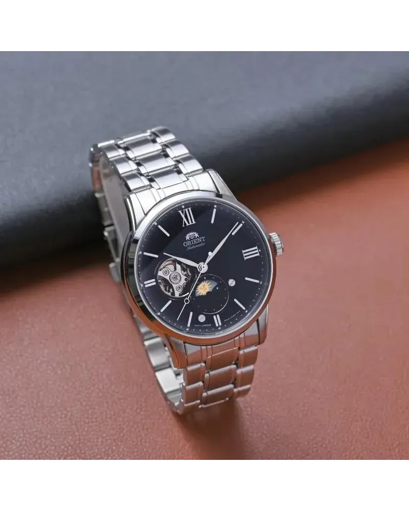 Zegarek Męski Orient Classic Sun & Moon RA-AS0008B10B + BOX Zegarek Męski Orient Classic Sun & Moon RA-AS0008B10B + BOX