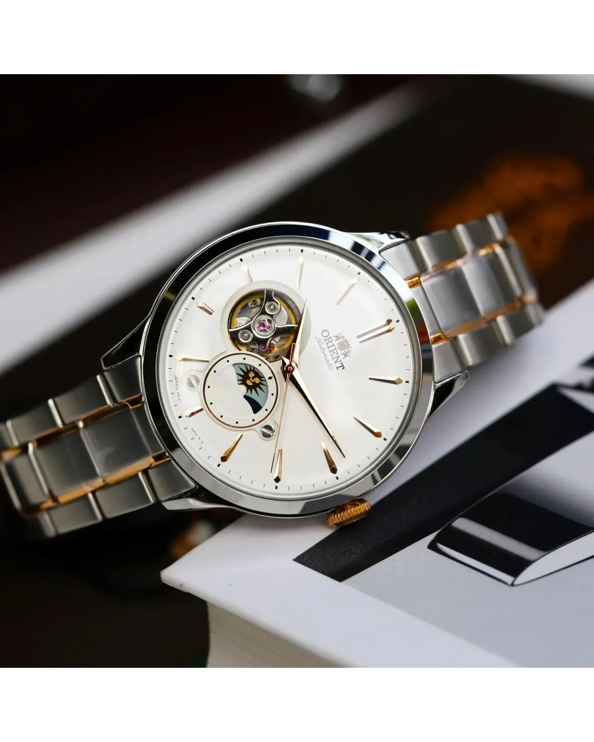 Zegarek Męski Orient Classic Sun & Moon  RA-AS0101S10B + BOX