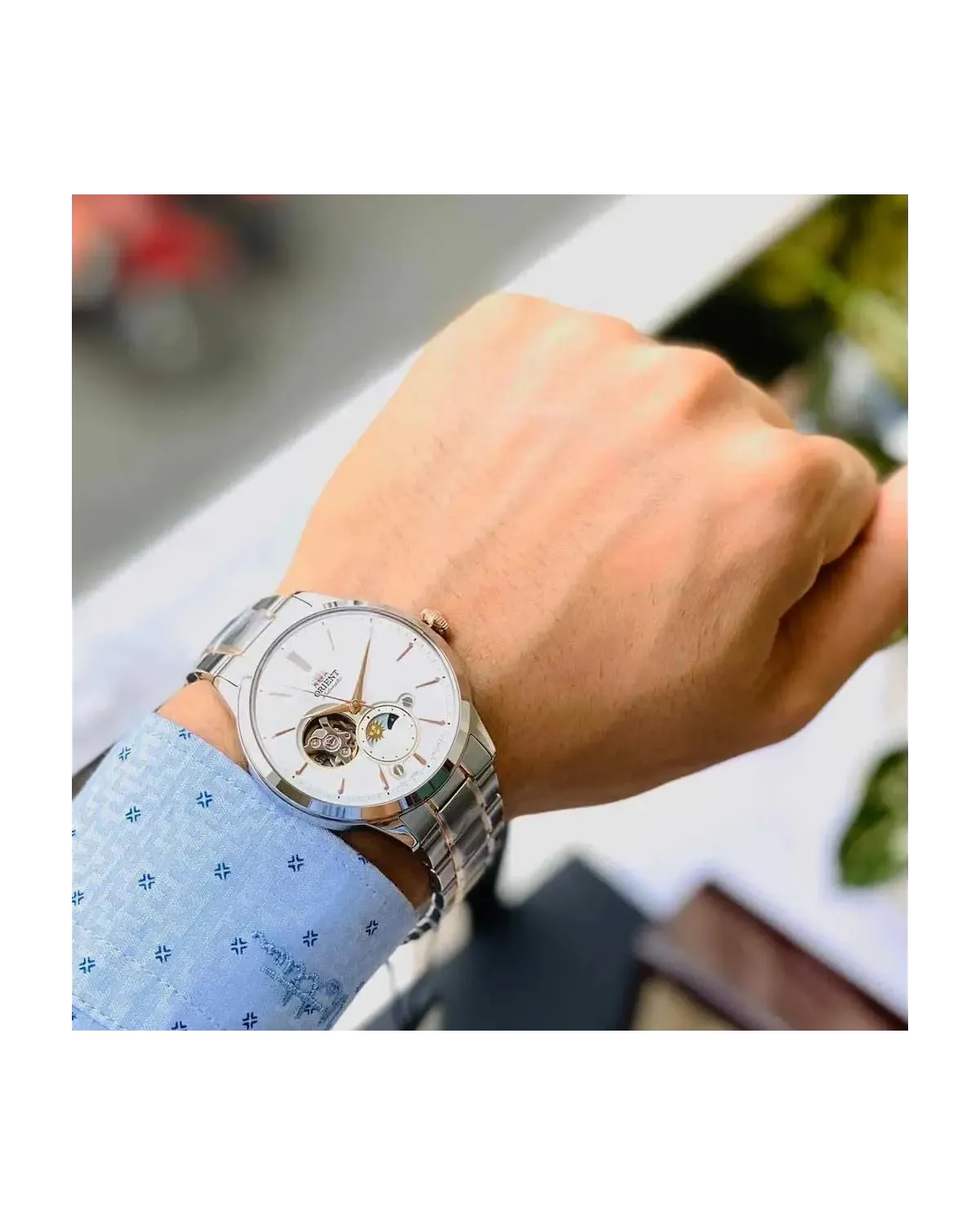 Zegarek Męski Orient Classic Sun & Moon  RA-AS0101S10B + BOX