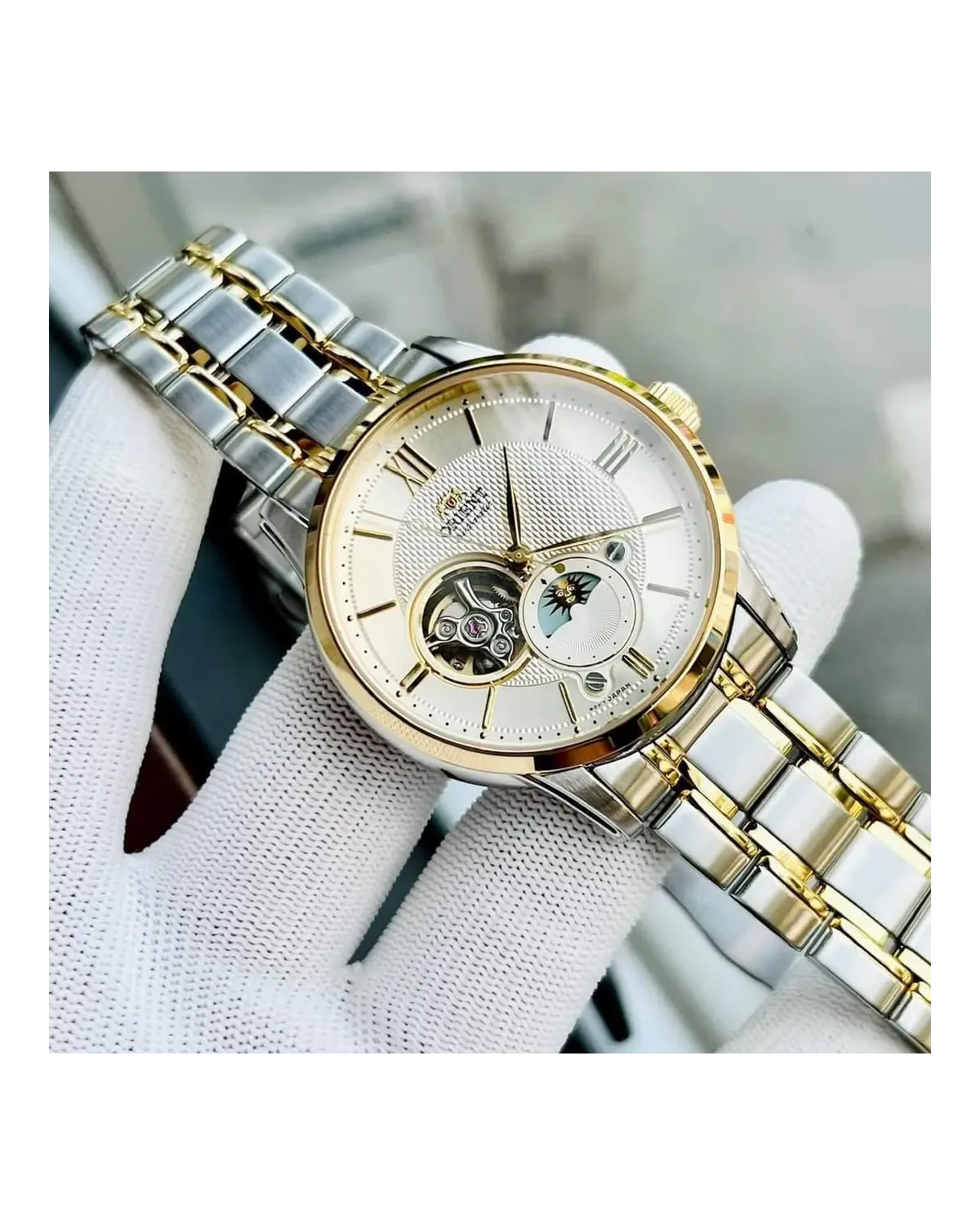 Zegarek Męski Orient Classic Sun & Moon  RA-AS0007S10B + BOX