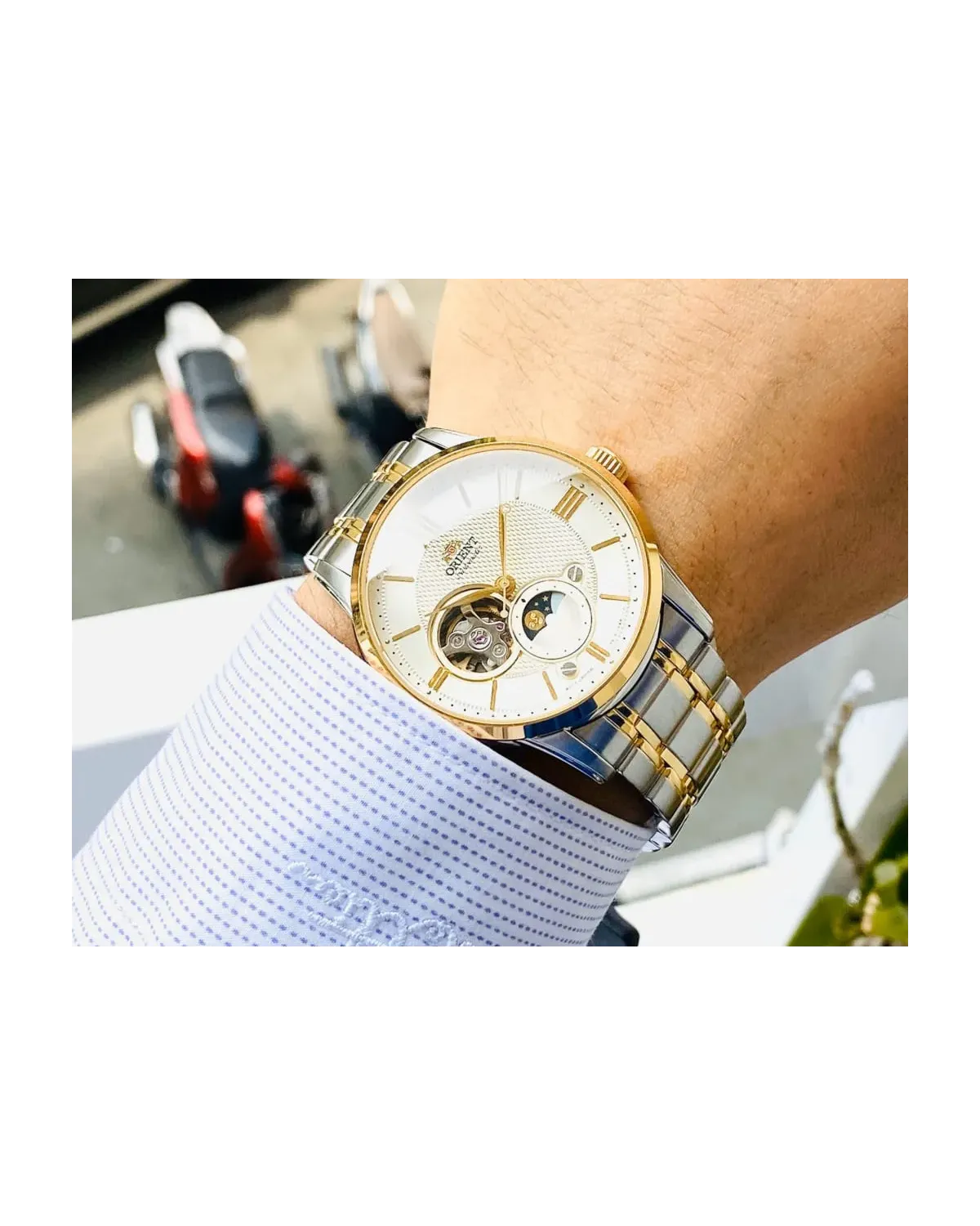 Zegarek Męski Orient Classic Sun & Moon  RA-AS0007S10B + BOX