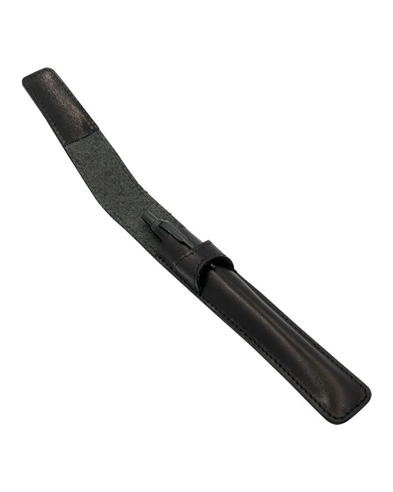 Sk&oacute;rzane, czarne etui z zaokrąglonymi bokami (E00136)