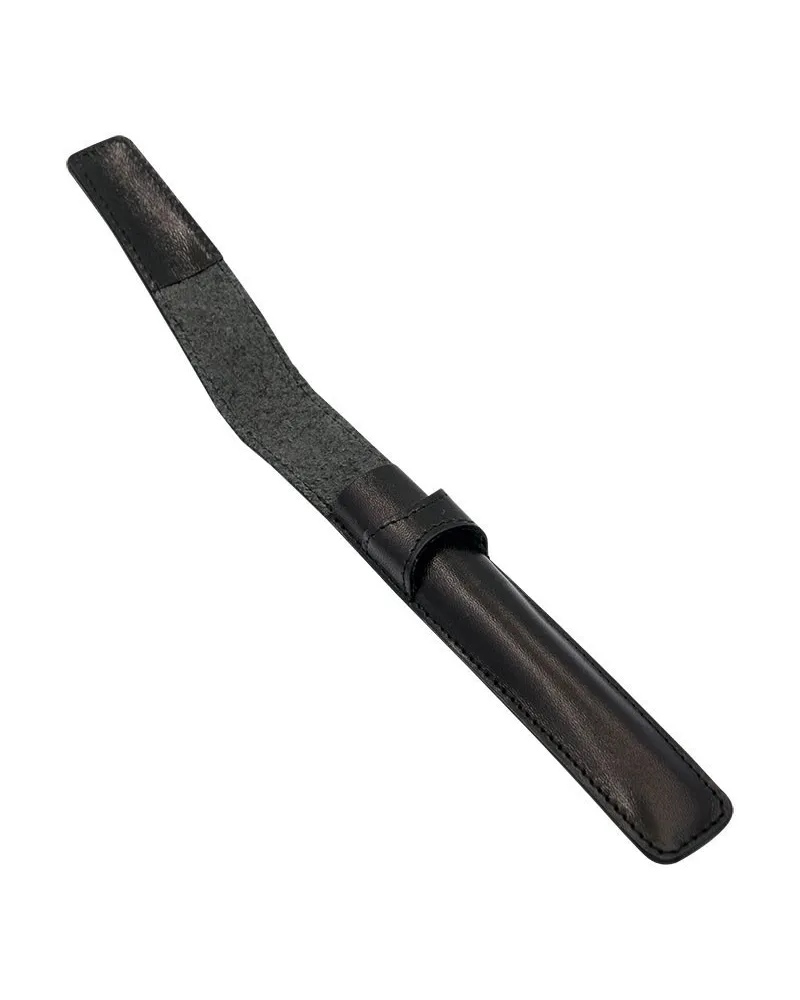 Sk&oacute;rzane, czarne etui z zaokrąglonymi bokami (E00136)