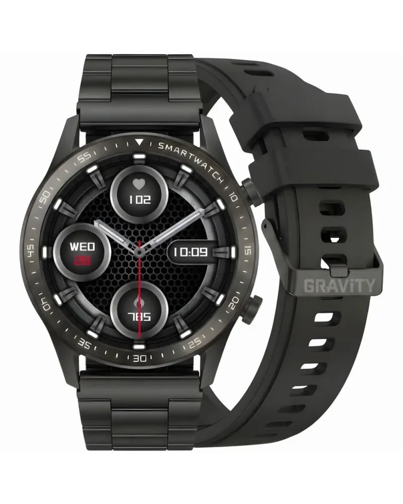 SMARTWATCH MĘSKI GRAVITY GT10-1 - AMOLED, DODATKOWY PASEK (sg046a) SMARTWATCH MĘSKI GRAVITY GT10-1 - AMOLED, DODATKOWY PASEK (sg046a)