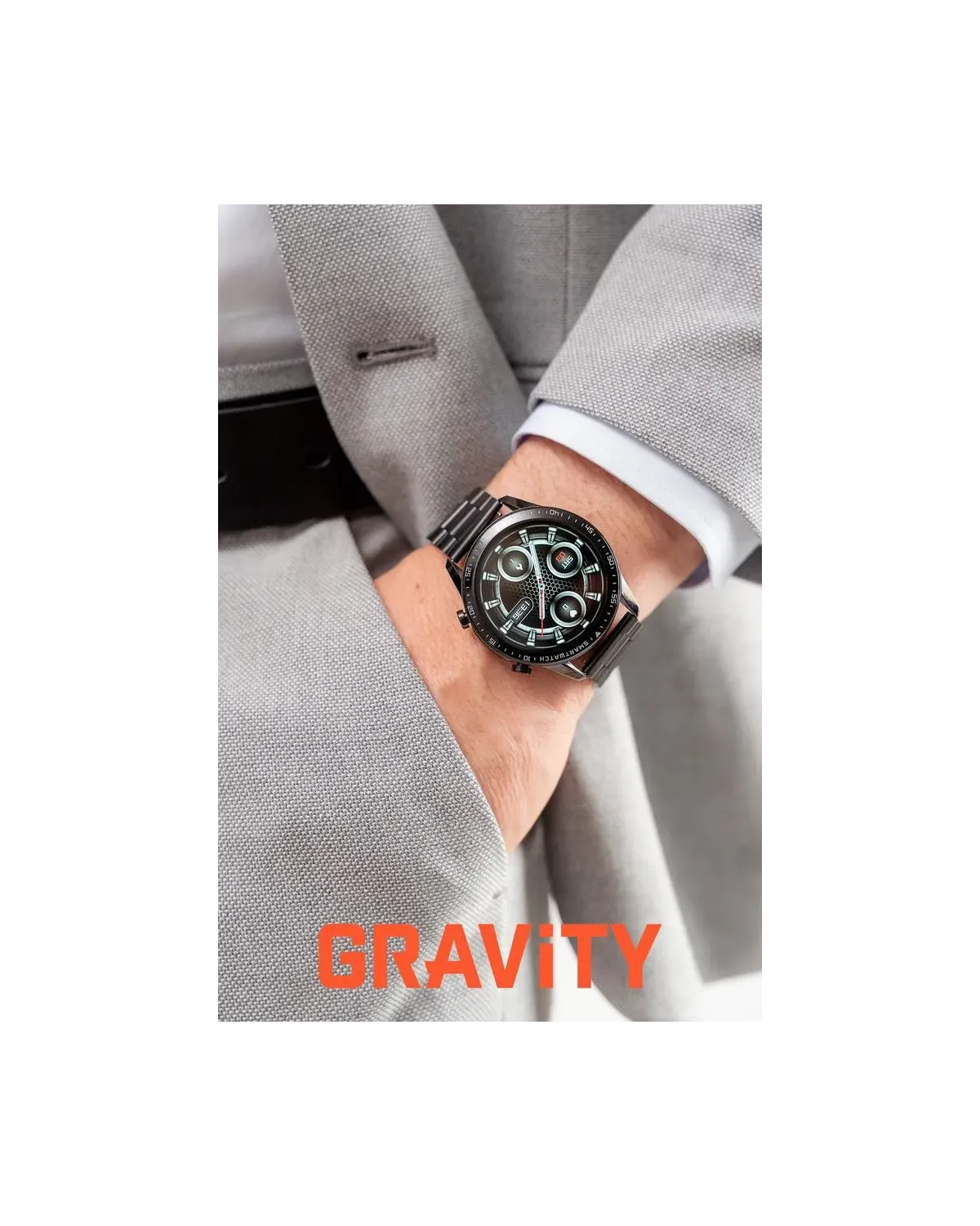 SMARTWATCH MĘSKI GRAVITY GT10-1 - AMOLED, DODATKOWY PASEK (sg046a) SMARTWATCH MĘSKI GRAVITY GT10-1 - AMOLED, DODATKOWY PASEK (sg046a)