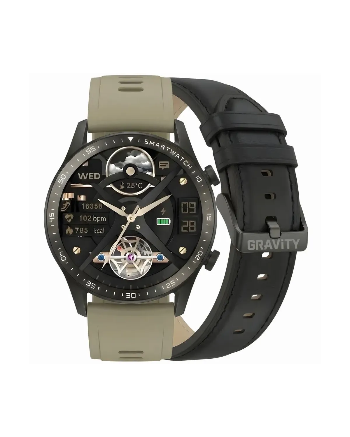 SMARTWATCH MĘSKI GRAVITY GT10-2 - AMOLED, DODATKOWY PASEK (sg046b) SMARTWATCH MĘSKI GRAVITY GT10-2 - AMOLED, DODATKOWY PASEK (sg046b)