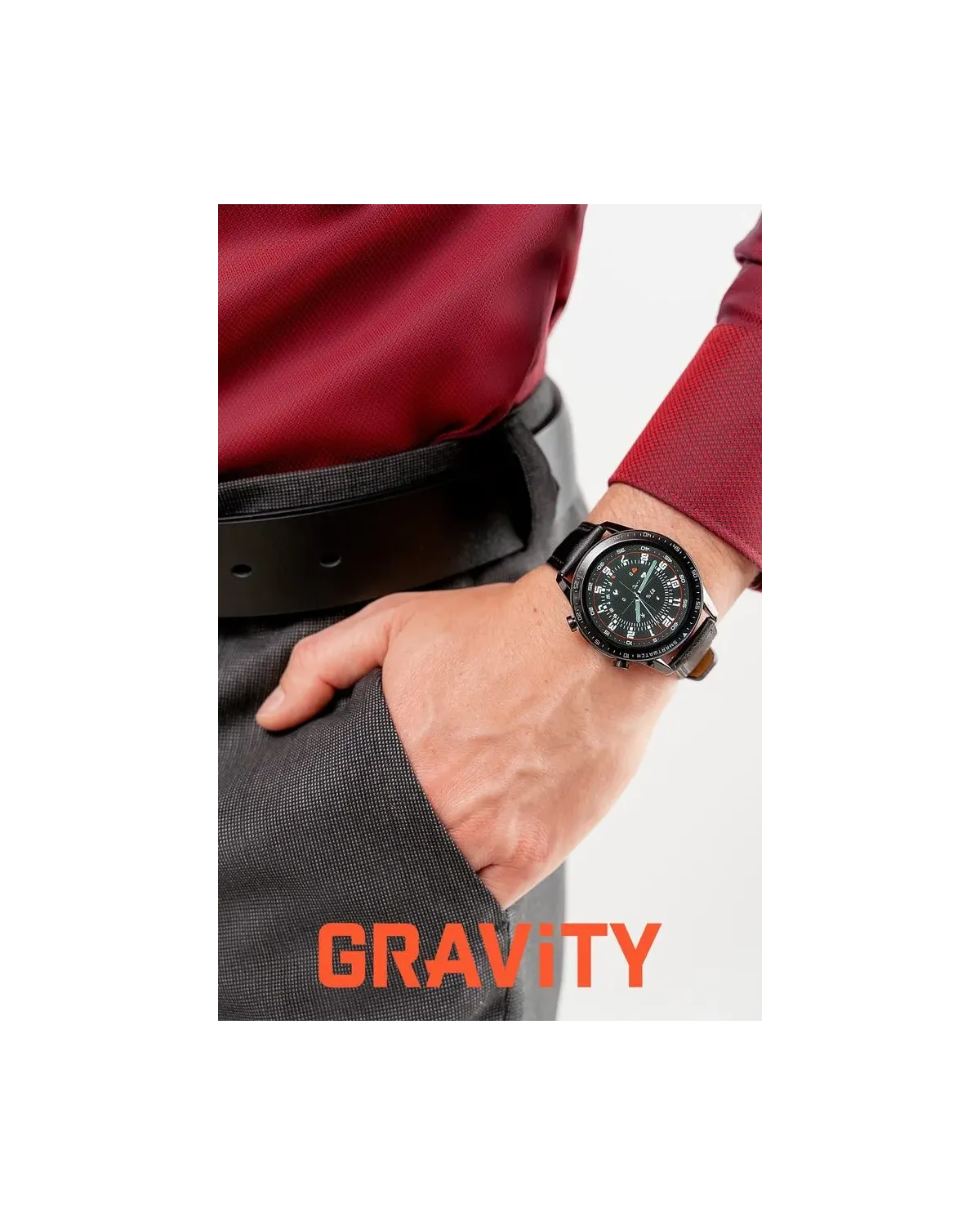SMARTWATCH MĘSKI GRAVITY GT10-2 - AMOLED, DODATKOWY PASEK (sg046b) SMARTWATCH MĘSKI GRAVITY GT10-2 - AMOLED, DODATKOWY PASEK (sg046b)