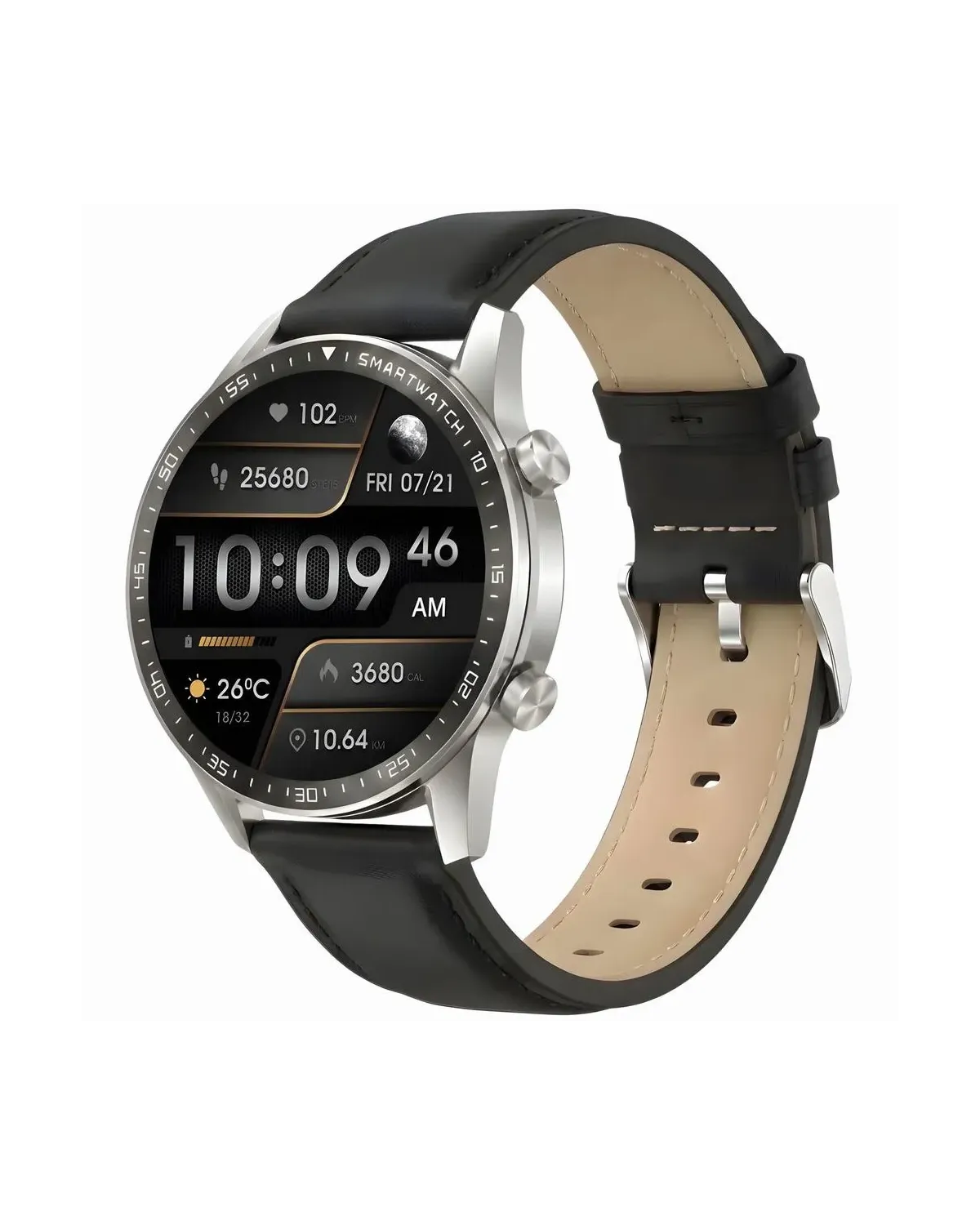 SMARTWATCH MĘSKI GRAVITY GT10-7 - AMOLED, DODATKOWY PASEK (sg046g)