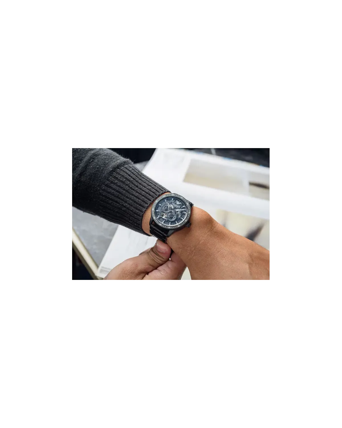ZEGAREK MĘSKI EMPORIO ARMANI AR60054 - MARIO MECCANICO - AUTOMAT (zi056c) ZEGAREK MĘSKI EMPORIO ARMANI AR60054 - MARIO MECCANICO - AUTOMAT (zi056c)