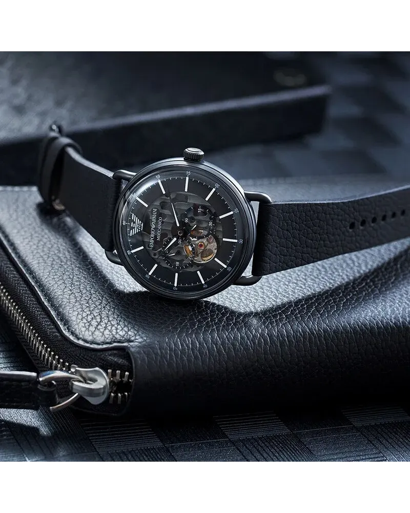ZEGAREK MĘSKI EMPORIO ARMANI AVIATOR AUTOMATIC AR60028 + BOX (zi099c)