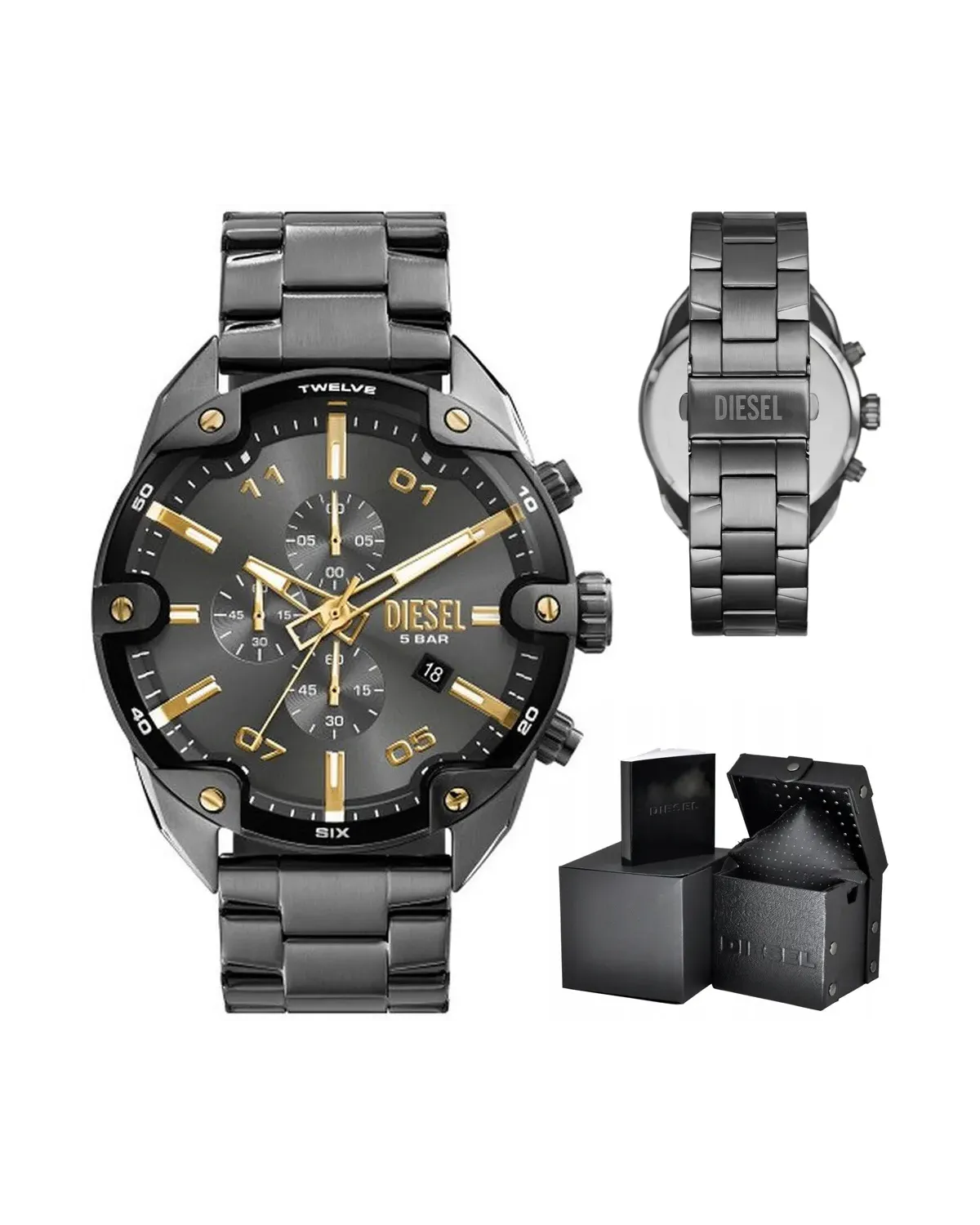 ZEGAREK MĘSKI DIESEL Spiked Chronograph DZ4669 + BOX ZEGAREK MĘSKI DIESEL Spiked Chronograph DZ4669 + BOX