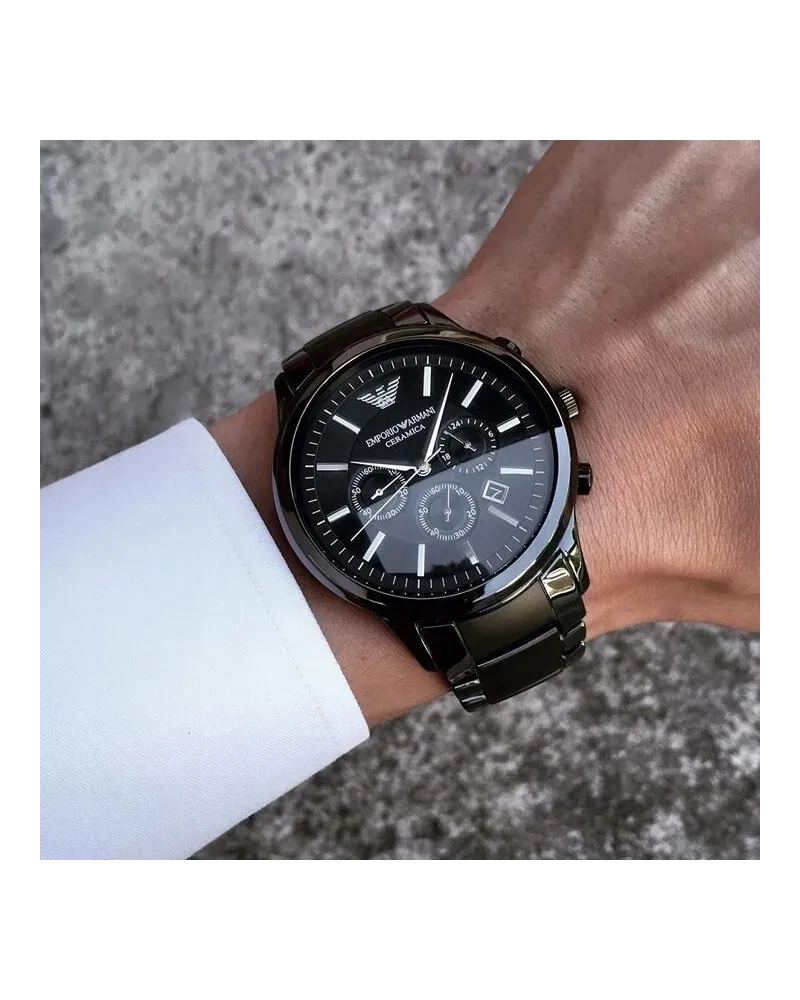ZEGAREK MĘSKI EMPORIO ARMANI AR1451 - CERAMICA + BOX