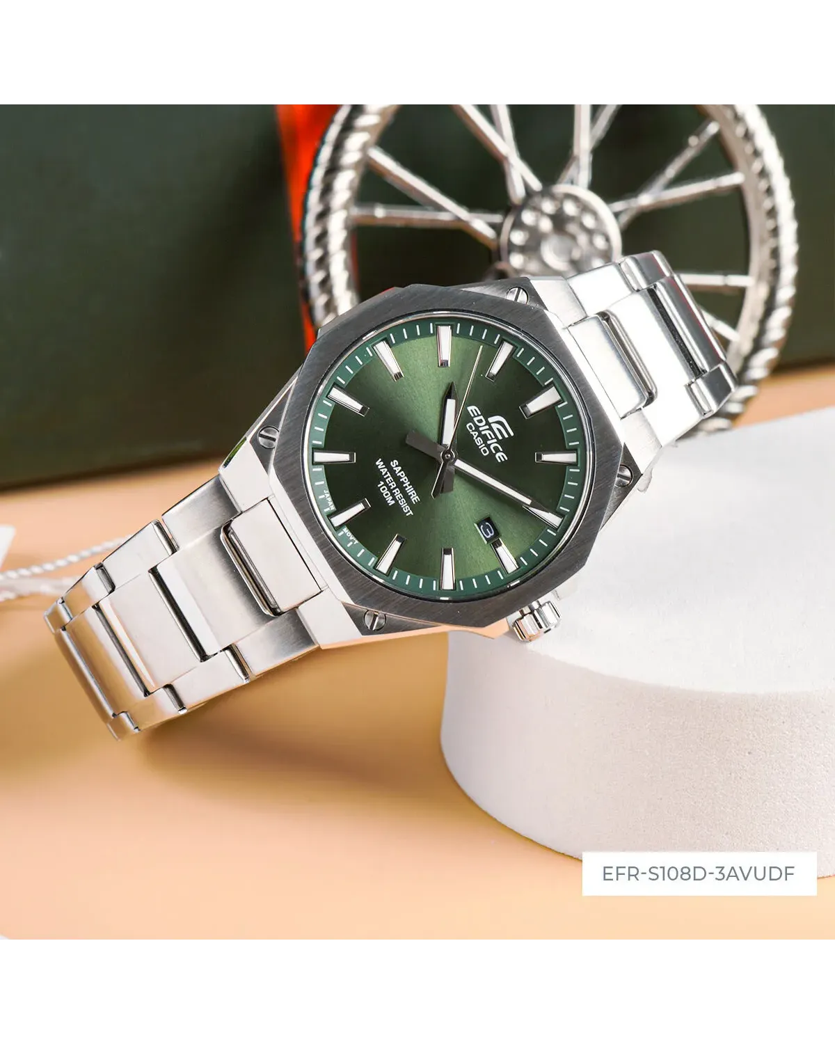 Zegarek Męski Casio  EFR-S108D-3A Edifice Classic Sapphire + BOX