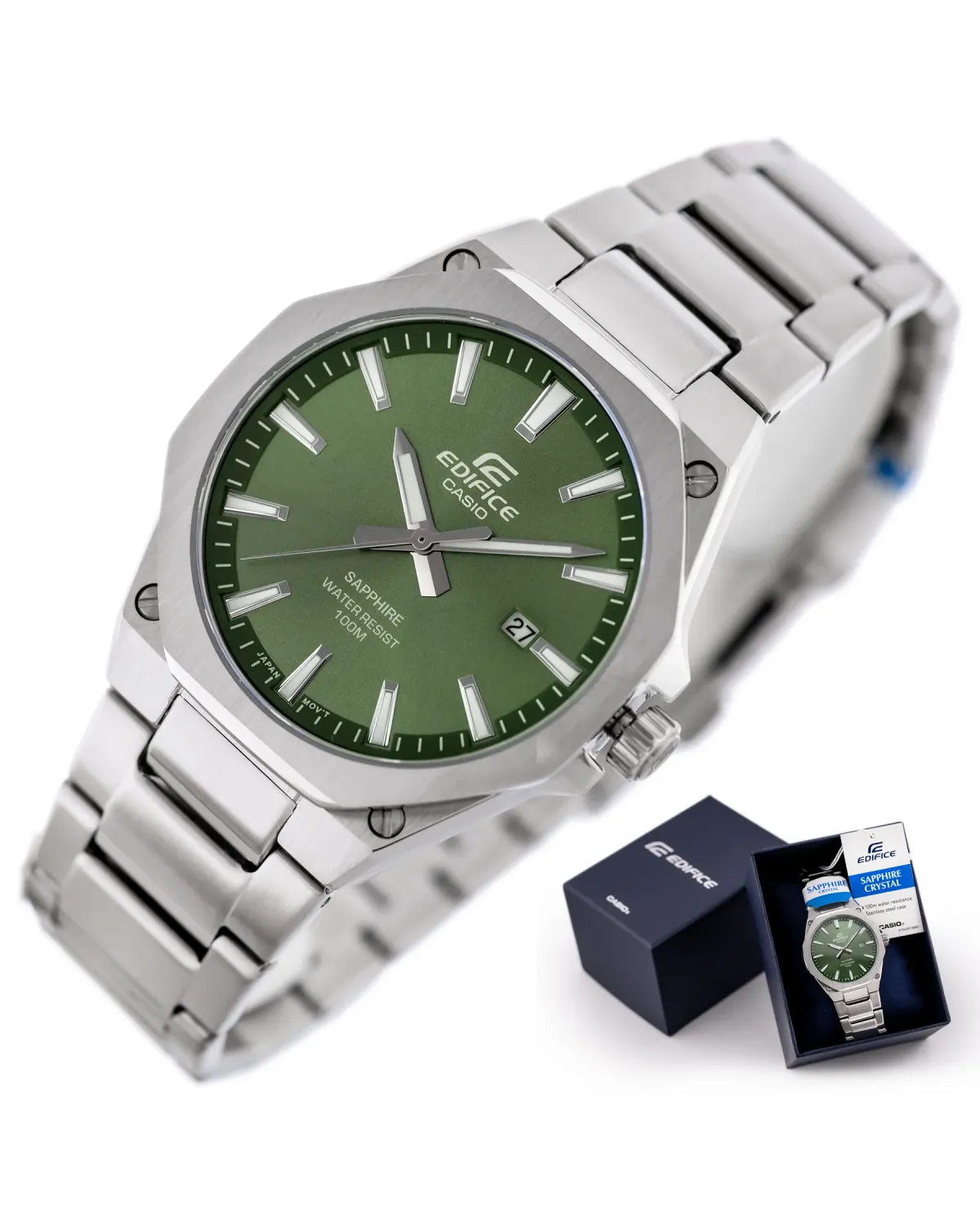 Zegarek Męski Casio  EFR-S108D-3A Edifice Classic Sapphire + BOX