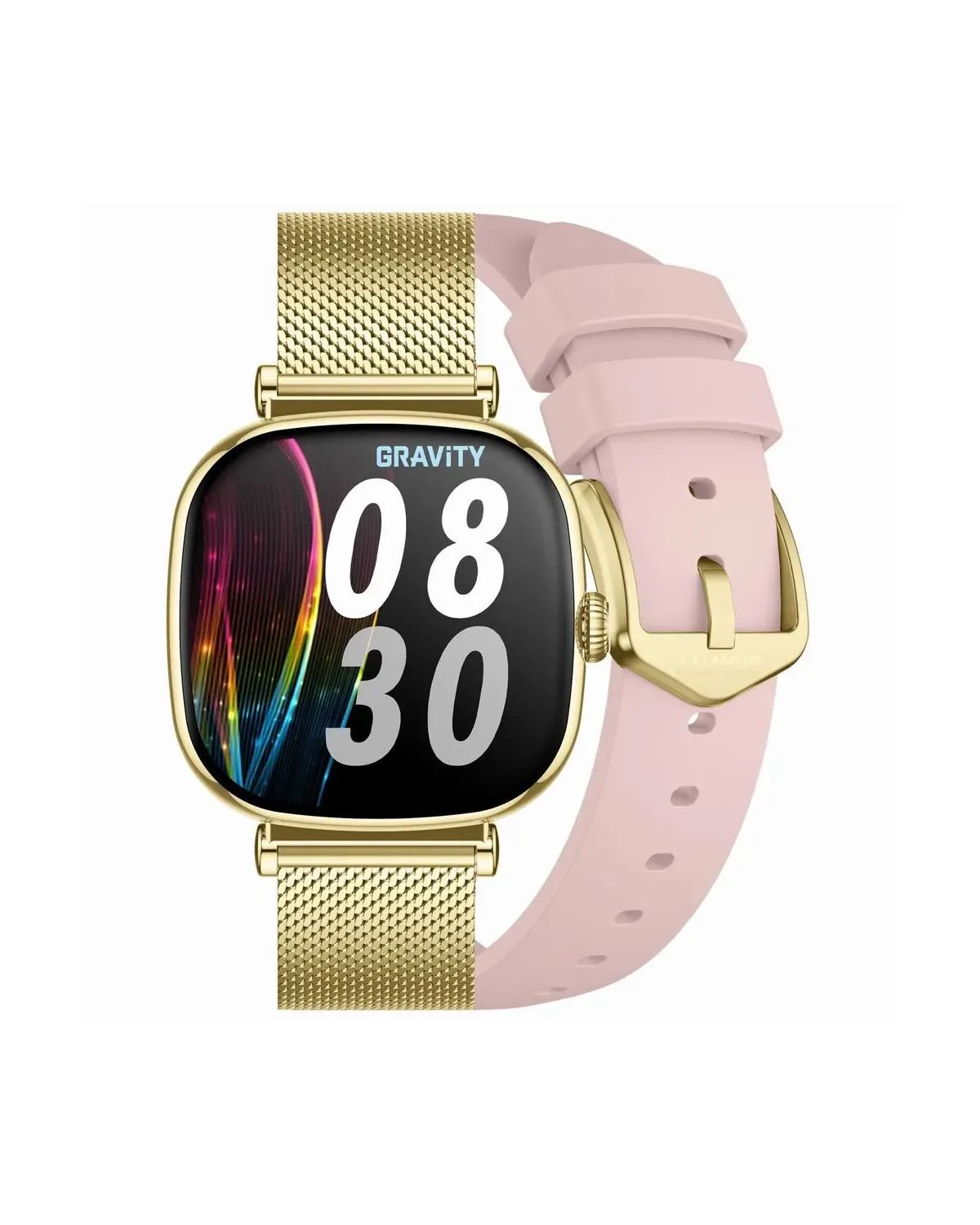 SMARTWATCH DAMSKI GRAVITY GT32-1 - ROZMOWY BLUETOOTH, DODATKOWY PASEK (sg047a)