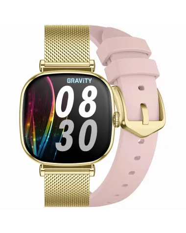 SMARTWATCH DAMSKI GRAVITY GT32-1 - ROZMOWY BLUETOOTH, DODATKOWY PASEK (sg047a)